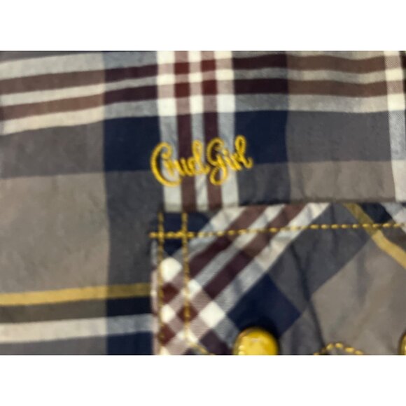Cruel Girl Plaid Western Shirt Womens XL Used Snap Front 100% Cotton - Picture 14 of 16